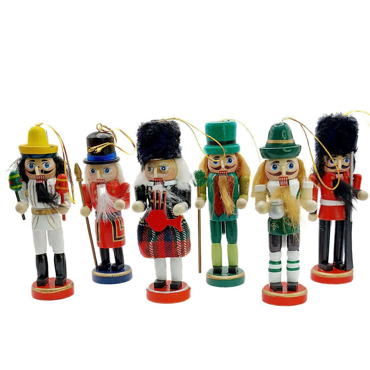 Christmas Nutcracker Set. Wizardi Classic Wooden Festive Decoration F07M14-9-N01612