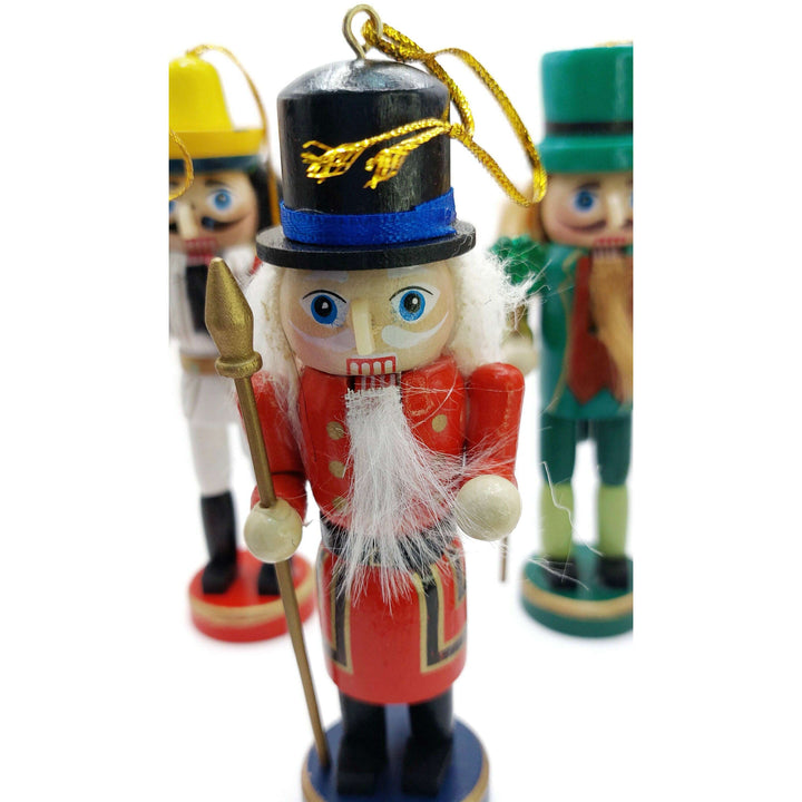Christmas Nutcracker Set. Wizardi Classic Wooden Festive Decoration F07M14-9-N01612