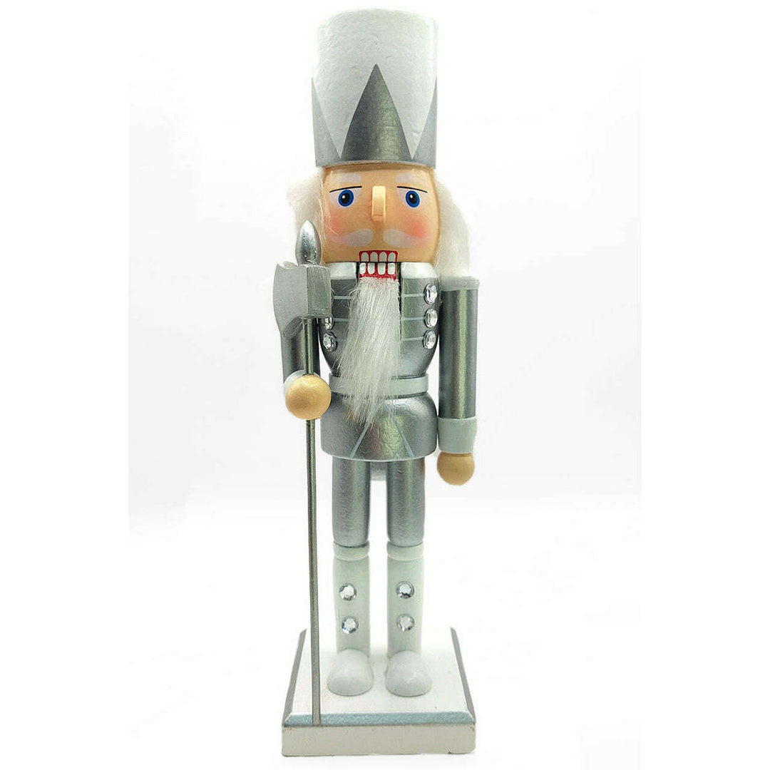 Christmas Nutcracker the Axeman. Wizardi Classic Wooden Festive Decoration F07M14-34-N01364C