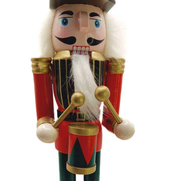 Christmas Nutcracker the Drummer. Wizardi Classic Wooden Festive Decoration F07M14-38-N01724C