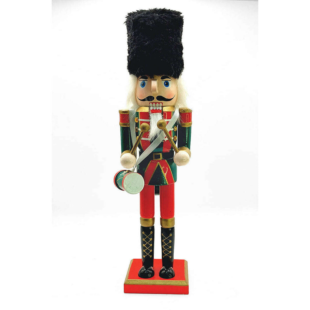 Christmas Nutcracker the Drummer. Wizardi Classic Wooden Festive Decoration F07M14-39-N01365C