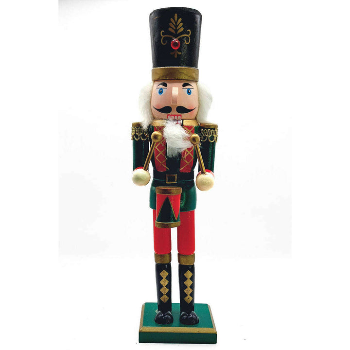Christmas Nutcracker the Drummer. Wizardi Classic Wooden Festive Decoration F07M14-40-N01012D