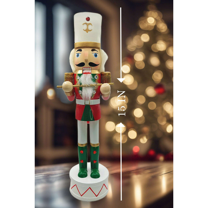 Christmas Nutcracker the Piper. Wizardi Classic Wooden Festive Decoration F07M14-32-N01819C