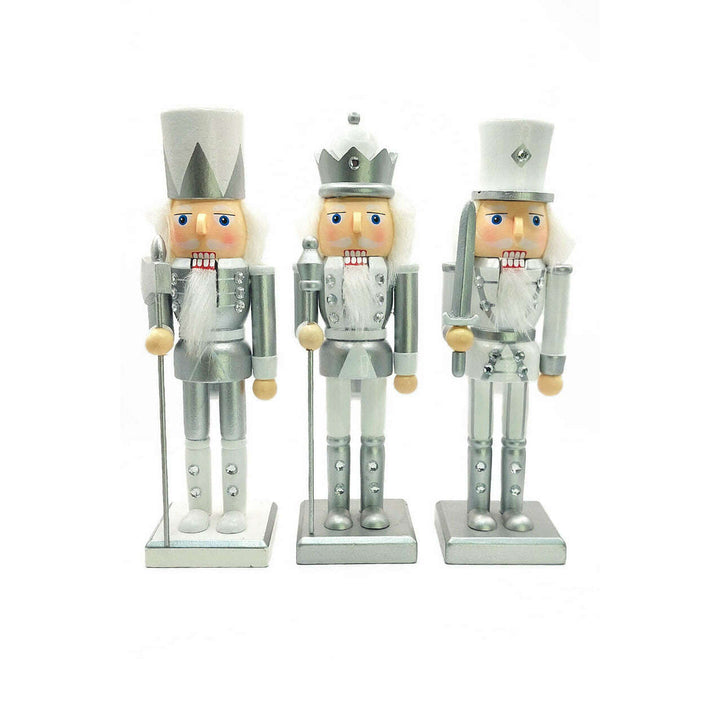 Christmas Nutcracker the Staffbearer. Wizardi Classic Wooden Festive Decoration F07M14-34-N01364B
