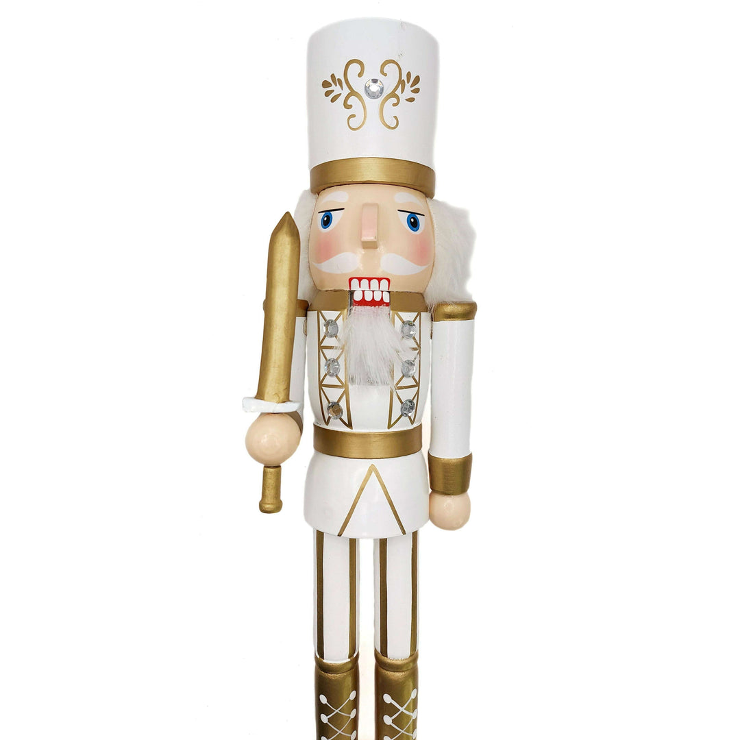 Christmas Nutcracker the Swordsman. Wizardi Classic Wooden Festive Decoration F07M14-45-N01315C