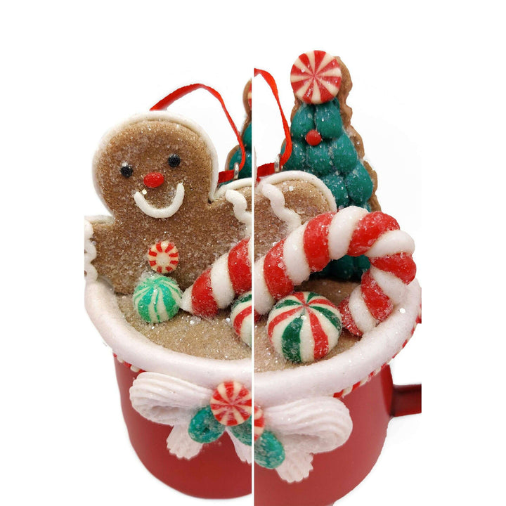 Christmas Ornament - Cup with Santa. Wizardi Festive Decoration F07-N2-19-DAA101C