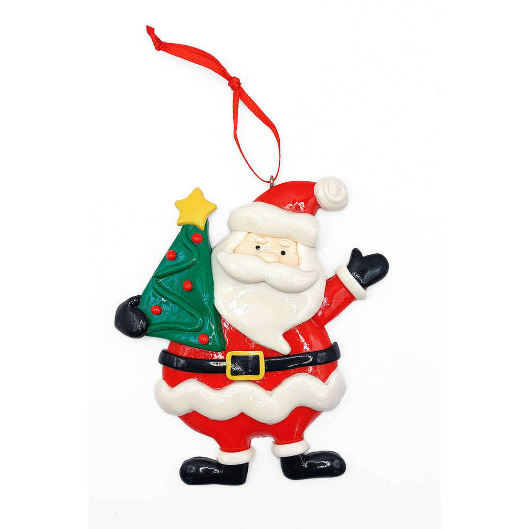 Christmas Ornament - Glossy Gingerbread Santa. Wizardi Festive Decoration F07-N2-13-SEE203A