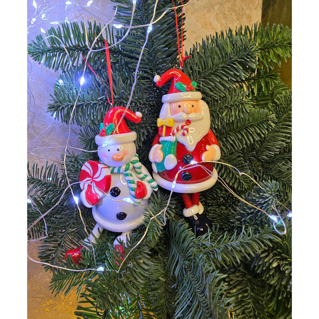 Christmas Ornament - Glossy Gingerbread Santa. Wizardi Festive Decoration F07-N2-16-CEE019A