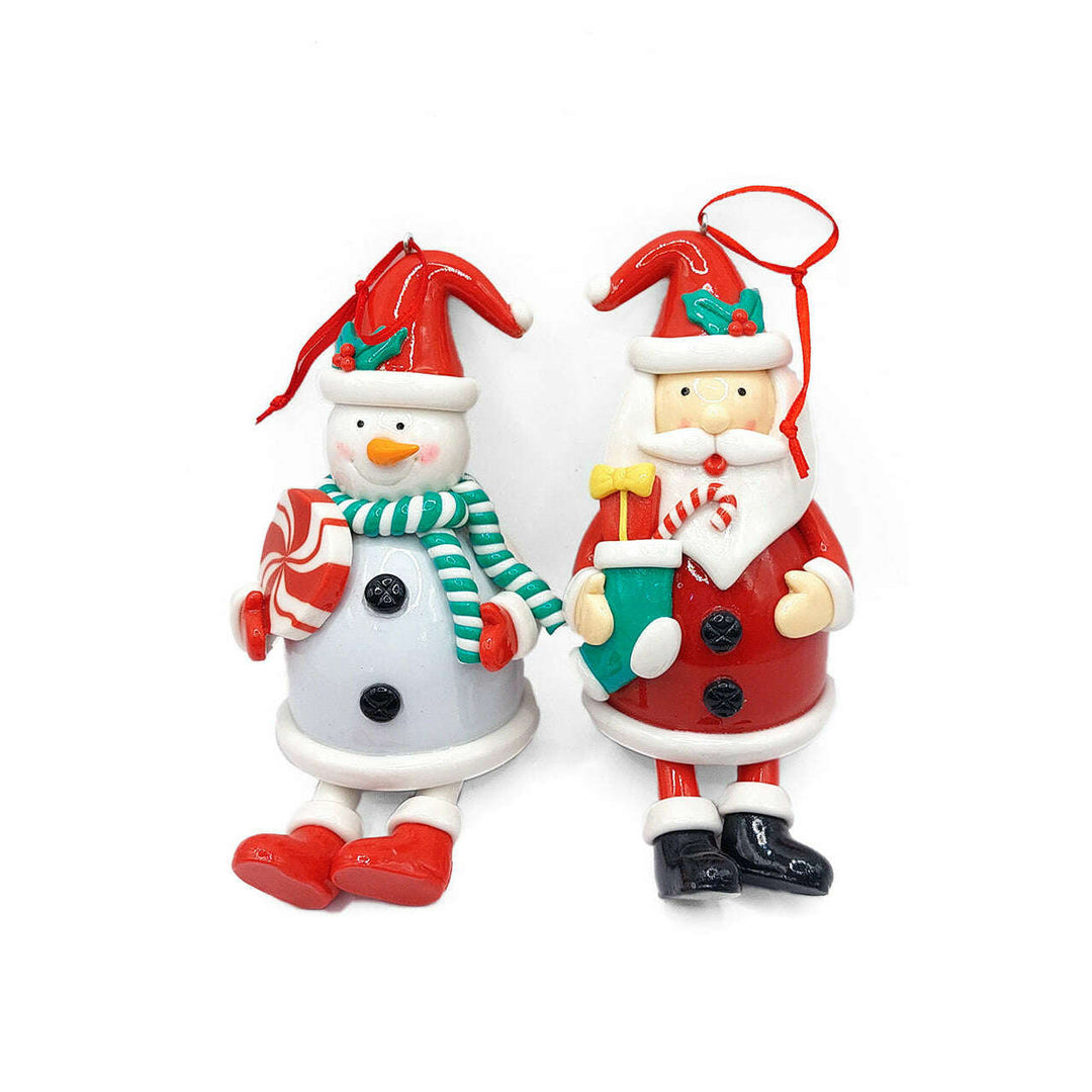 Christmas Ornament - Glossy Gingerbread Santa. Wizardi Festive Decoration F07-N2-16-CEE019A