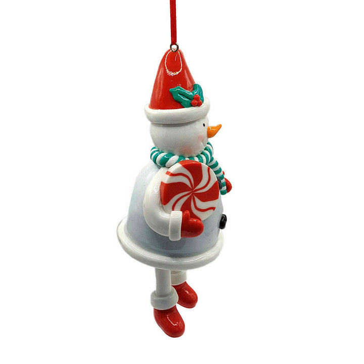Christmas Ornament - Glossy Gingerbread Snowman. Wizardi Festive Decoration F07-N2-16-CEE019B