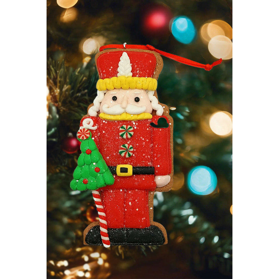 Christmas Ornament- Gingerbread Red Soldier. Wizardi Festive Decoration F07-N2-4-A2584A