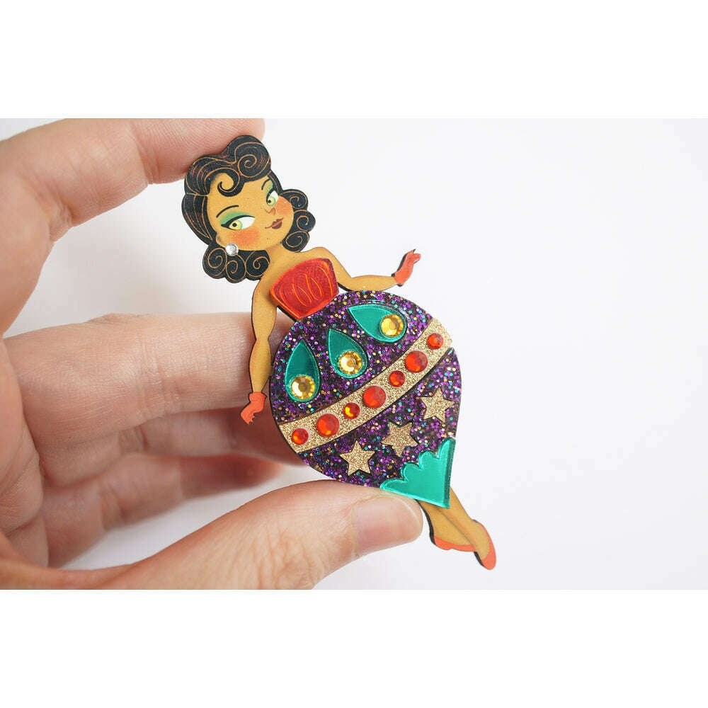 Christmas Ornament with Stars Brooch by Laliblue – view 3
