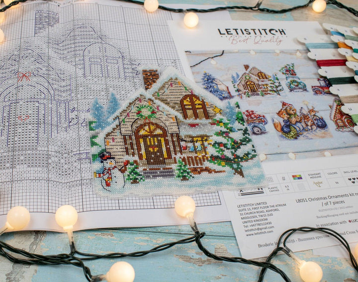 Christmas Ornaments Kit L8051 Counted Cross Stitch Kit