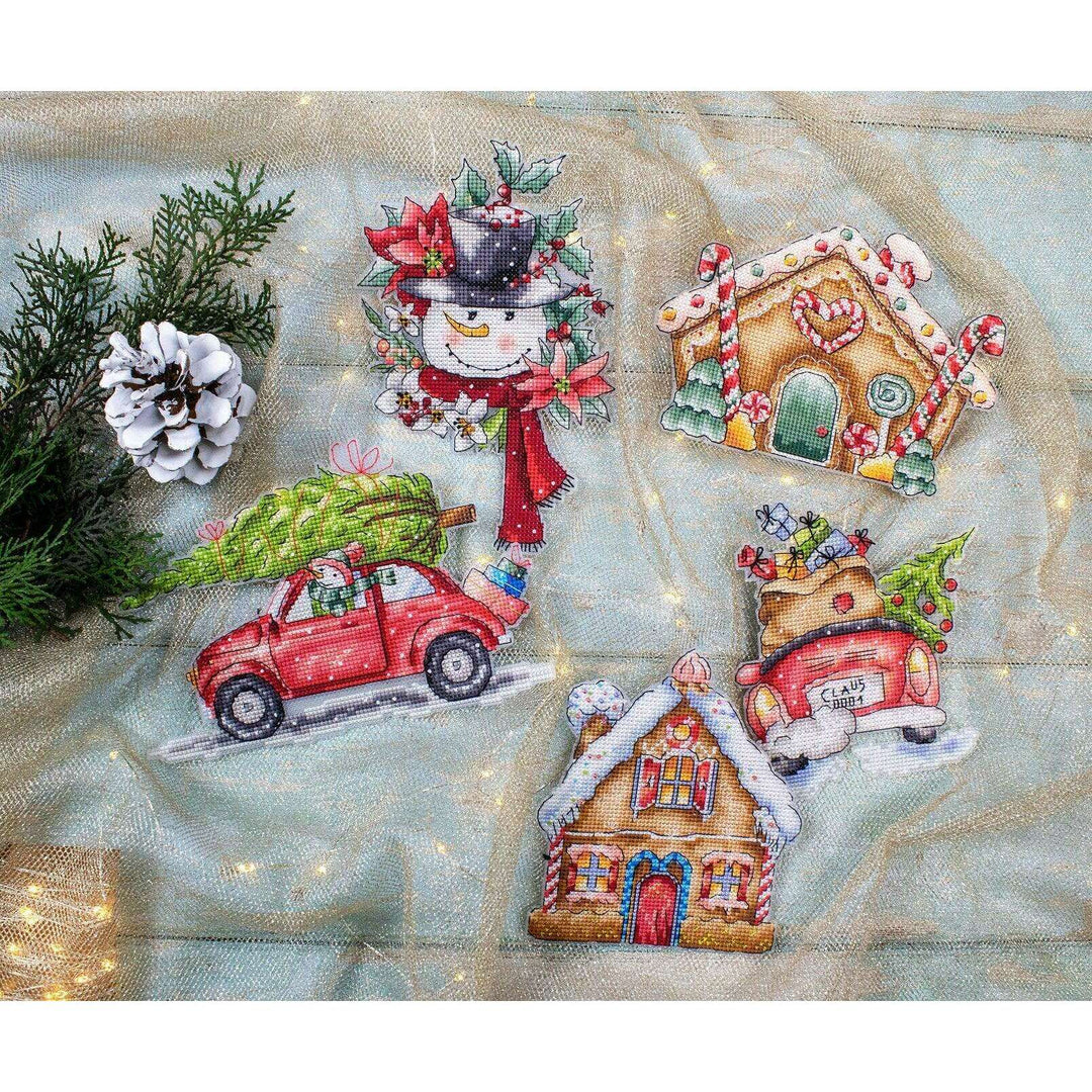 Christmas Ornaments Kit L8055 Counted Cross Stitch Kit