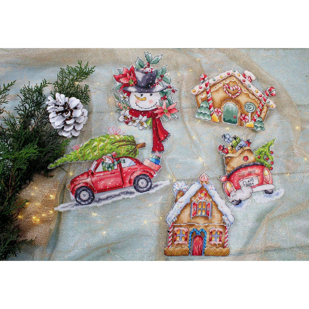 Christmas Ornaments Kit L8055 Counted Cross Stitch Kit