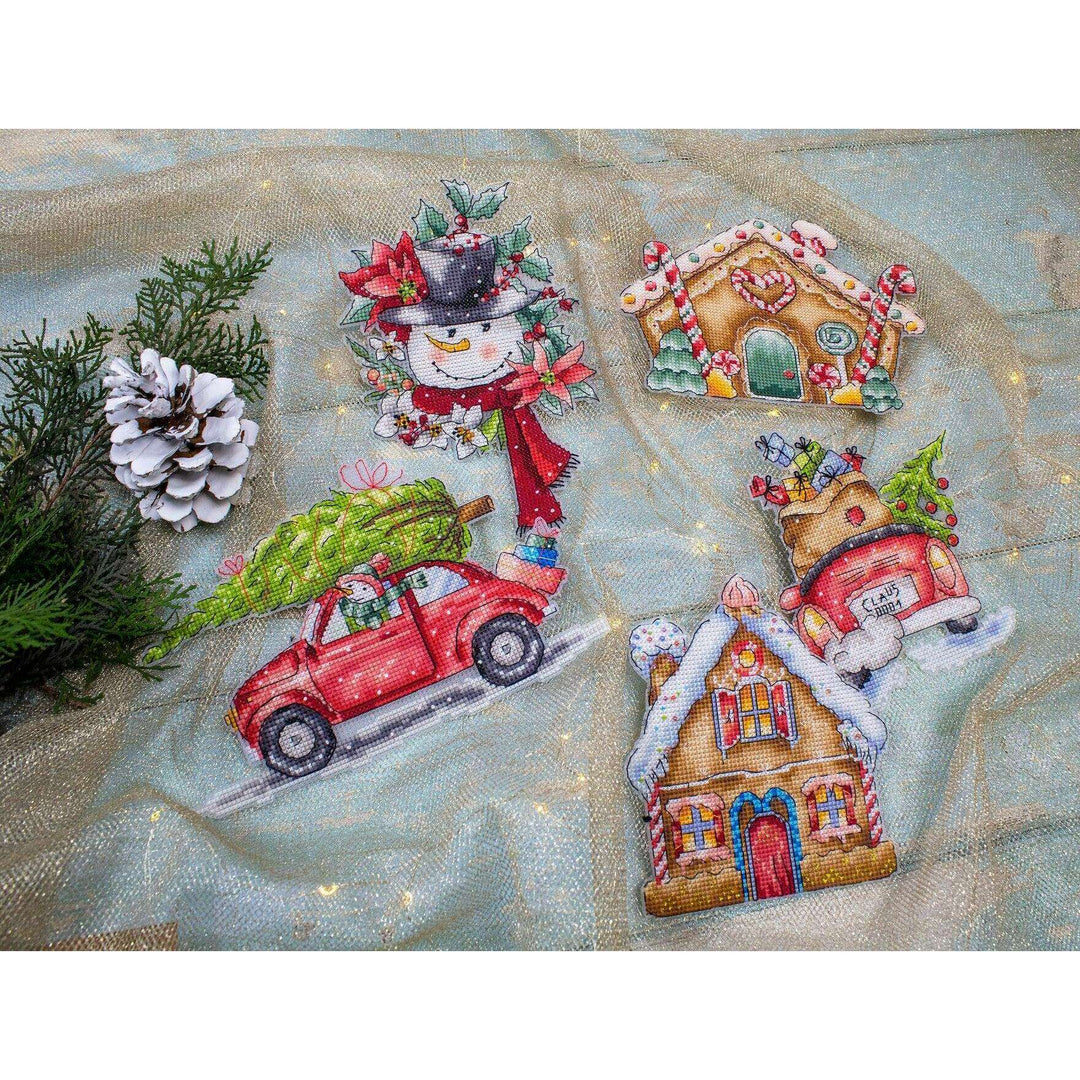 Christmas Ornaments Kit L8055 Counted Cross Stitch Kit