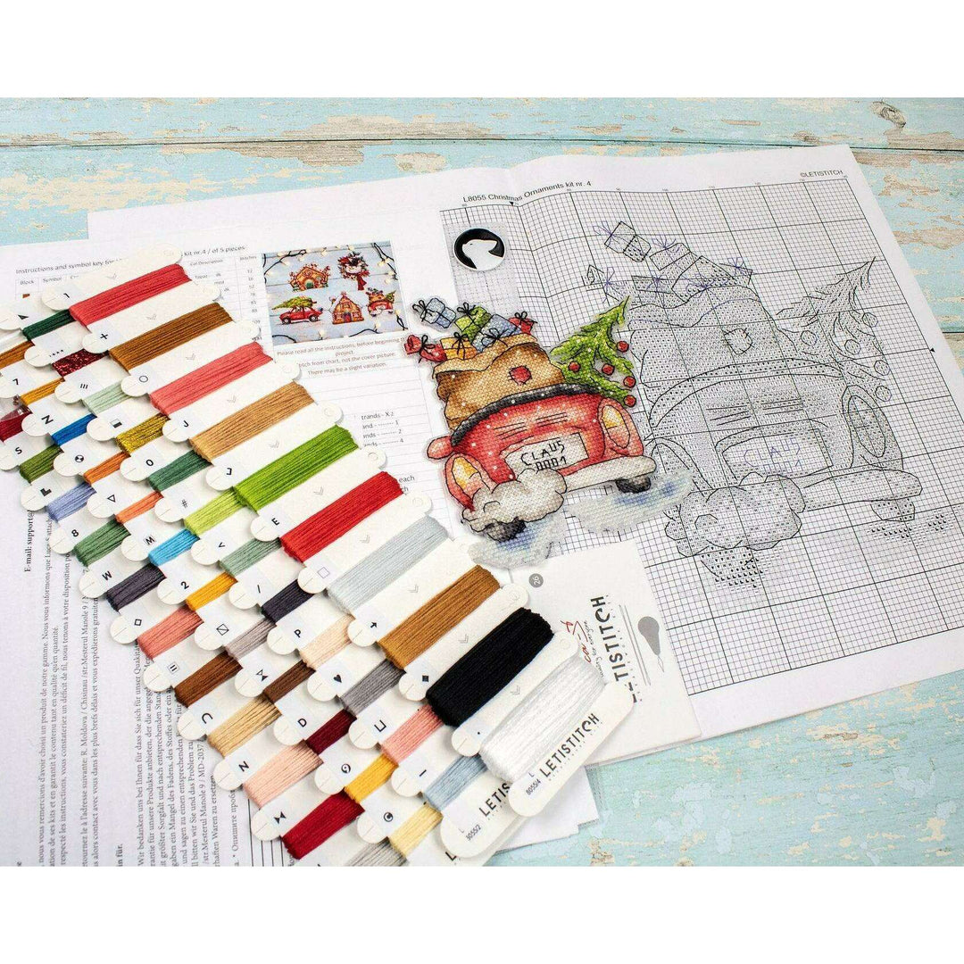 Christmas Ornaments Kit L8055 Counted Cross Stitch Kit
