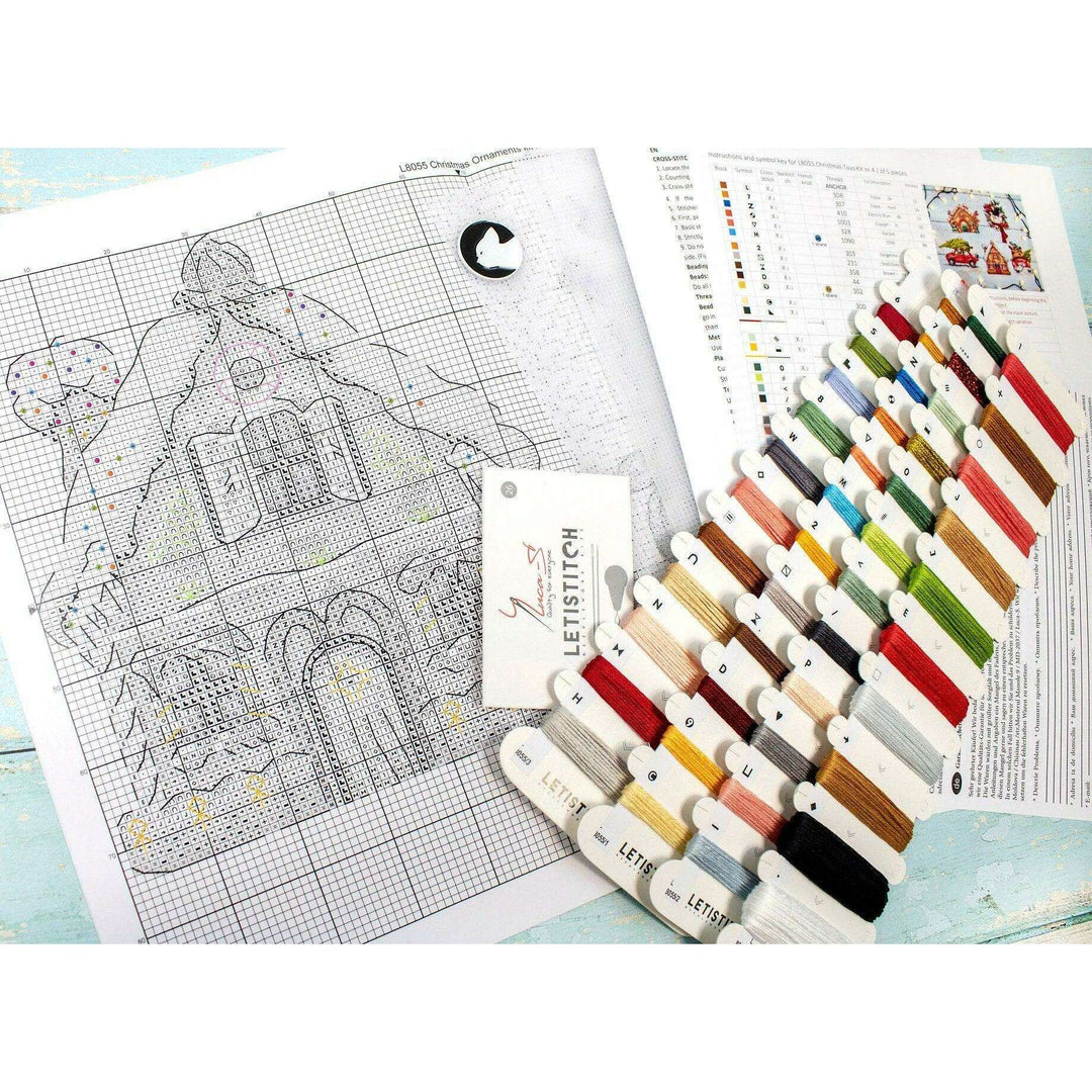 Christmas Ornaments Kit L8055 Counted Cross Stitch Kit