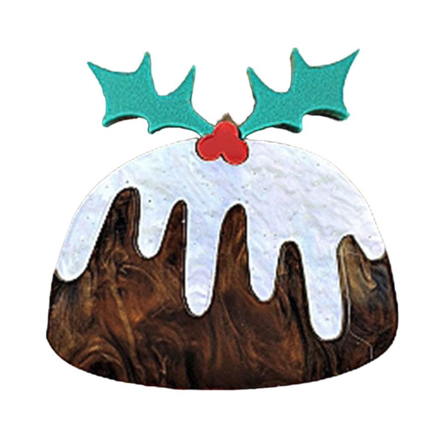 Christmas Pudding Brooch by Cherryloco Jewellery 1