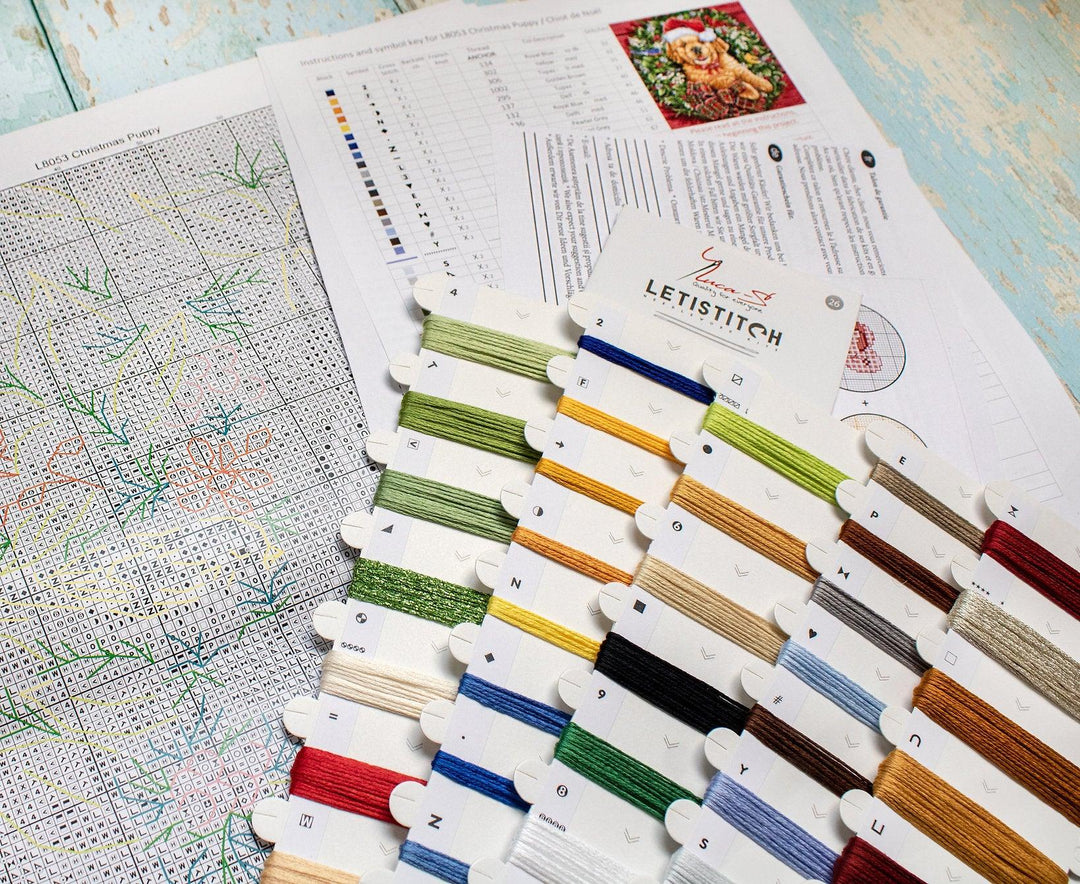 Christmas Puppy L8053 Counted Cross Stitch Kit