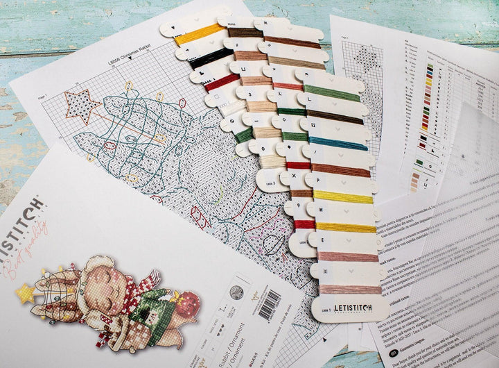 Christmas Rabbit/Ornament L8056 Counted Cross Stitch Kit