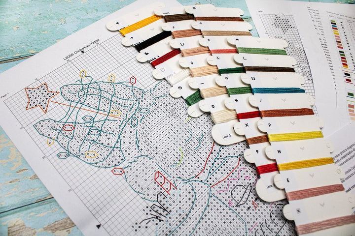 Christmas Rabbit/Ornament L8056 Counted Cross Stitch Kit