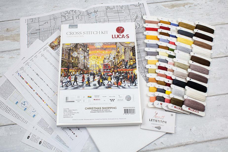 Christmas Shopping BU5007L Counted Cross-Stitch Kit