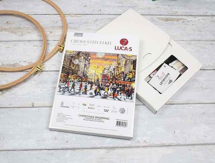 Christmas Shopping BU5007L Counted Cross-Stitch Kit