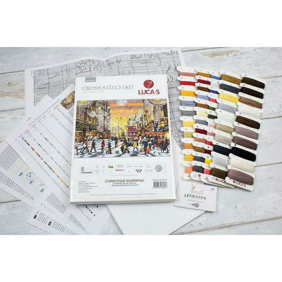 Christmas Shopping BU5007L Counted Cross-Stitch Kit