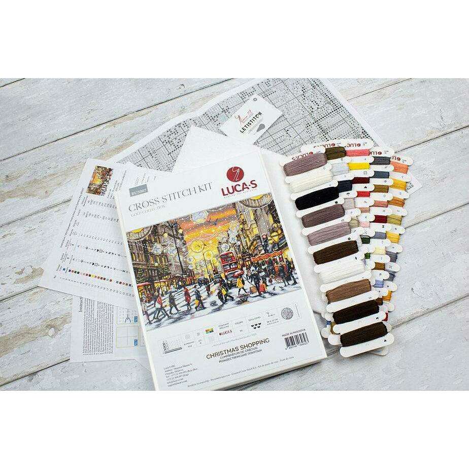 Christmas Shopping BU5007L Counted Cross-Stitch Kit