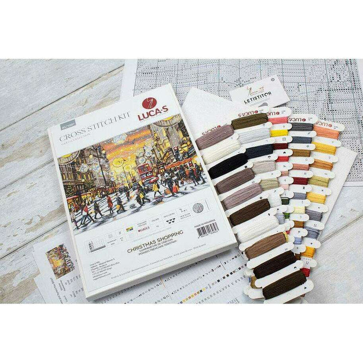 Christmas Shopping BU5007L Counted Cross-Stitch Kit