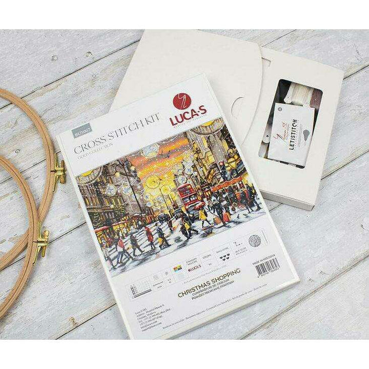 Christmas Shopping BU5007L Counted Cross-Stitch Kit