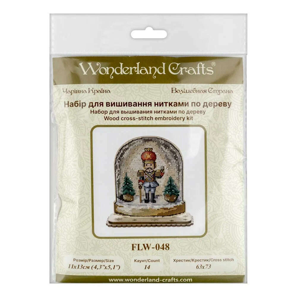 Christmas Soldier Cross-stitch kit on wood FLW-048