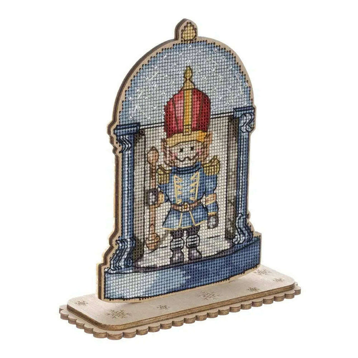 Christmas Soldier Cross-stitch kit on wood FLW-049