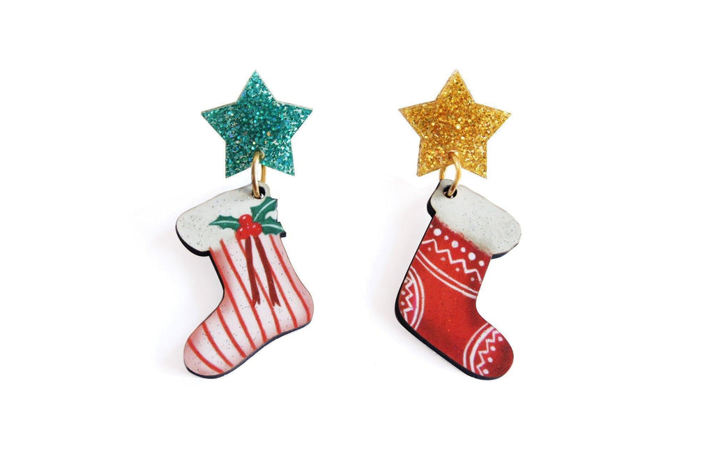 Christmas Stocking Earrings by Laliblue - Quirks!