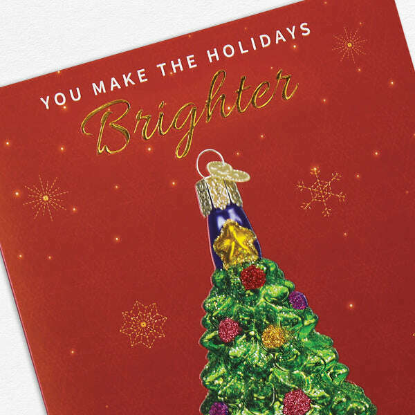 Old World Christmas Christmas Tree Christmas Card
