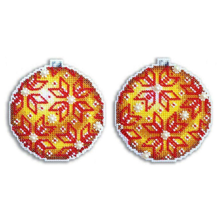 Christmas Tree Decoration - Amber SR-168 Plastic Canvas Counted Cross Stitch Kit