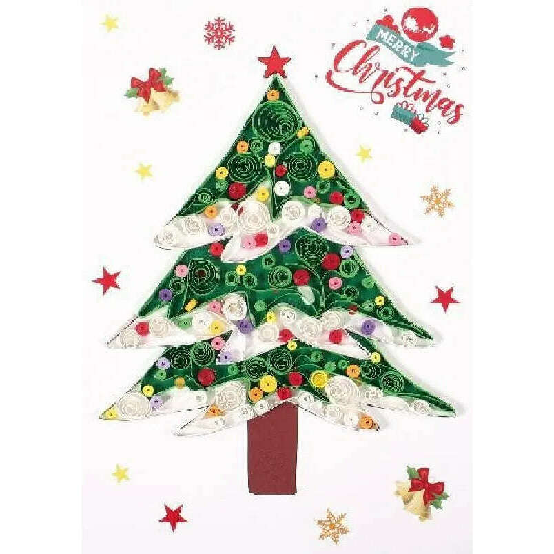 Christmas Tree DIY Making Kit. Paper Quilling Set F07M3-6-Tree
