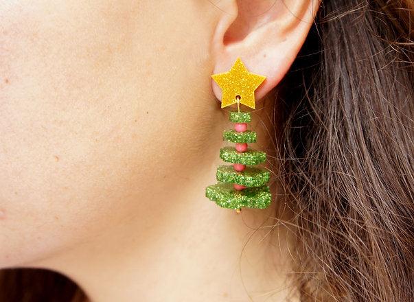 Christmas Tree Earrings by LaliBlue - Quirks!