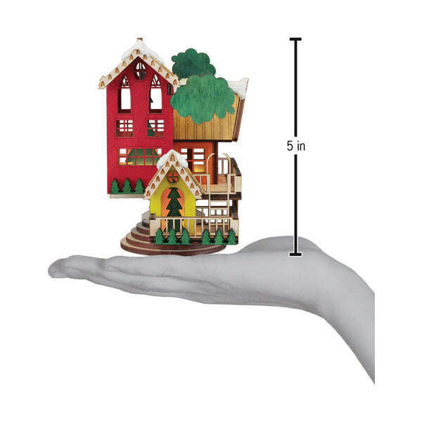 Old World Christmas Christmas Tree House Blown Glass Ornament
