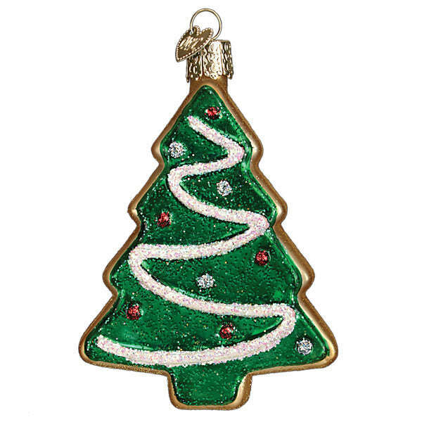 Old World Christmas Christmas Tree Sugar Cookie Blown Glass Ornament