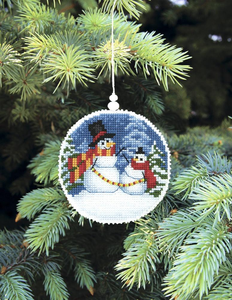 Christmas tree toy. Plastic Canvas Cross-stitch kit T-21C  "Winter evening"