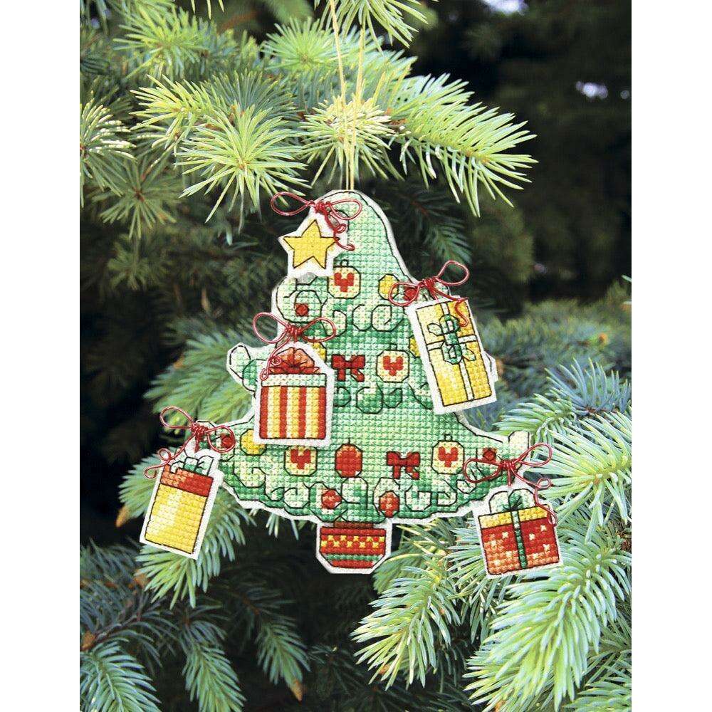 Christmas tree toy. Plastic Canvas Cross-stitch kit T-05C