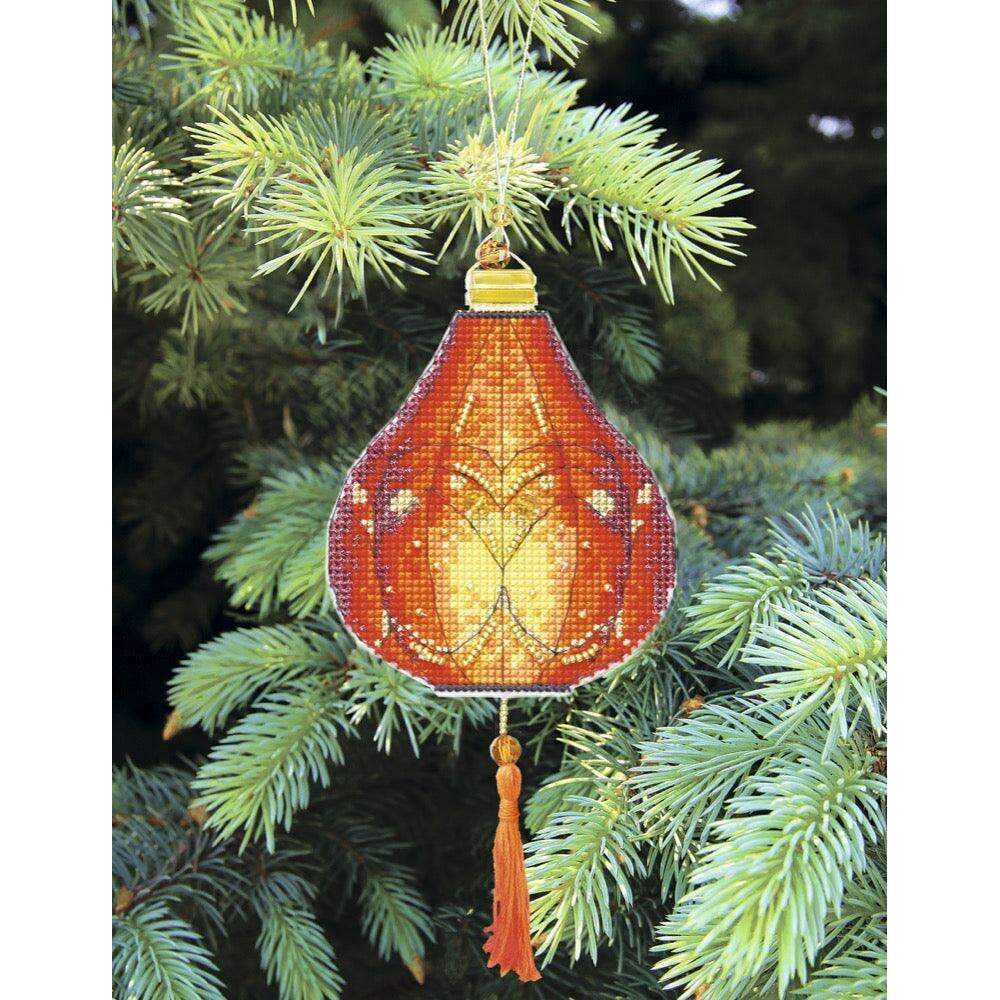 Christmas tree toy. Plastic Canvas Cross-stitch kit T-22C "Colorful lanterns"