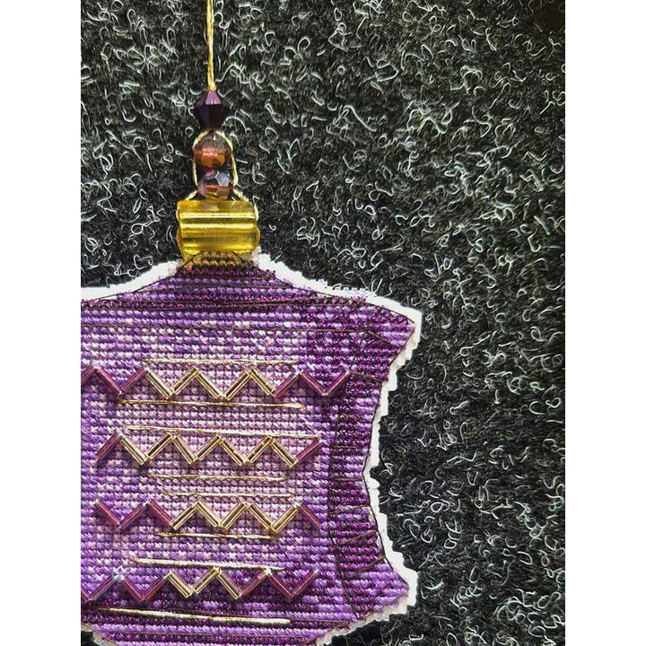 Christmas tree toy. Plastic Canvas Cross-stitch kit T-24C "Colorful lanterns"