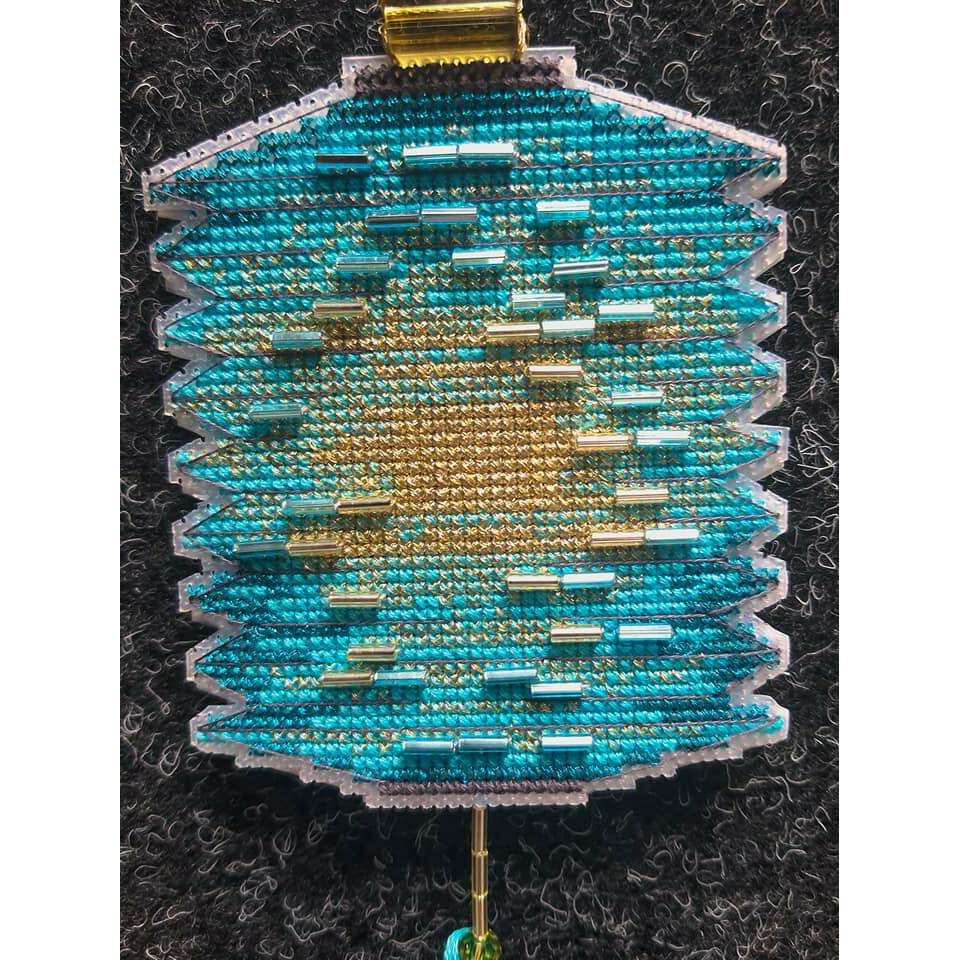 Christmas tree toy. Plastic Canvas Cross-stitch kit T-26C "Colorful lanterns"