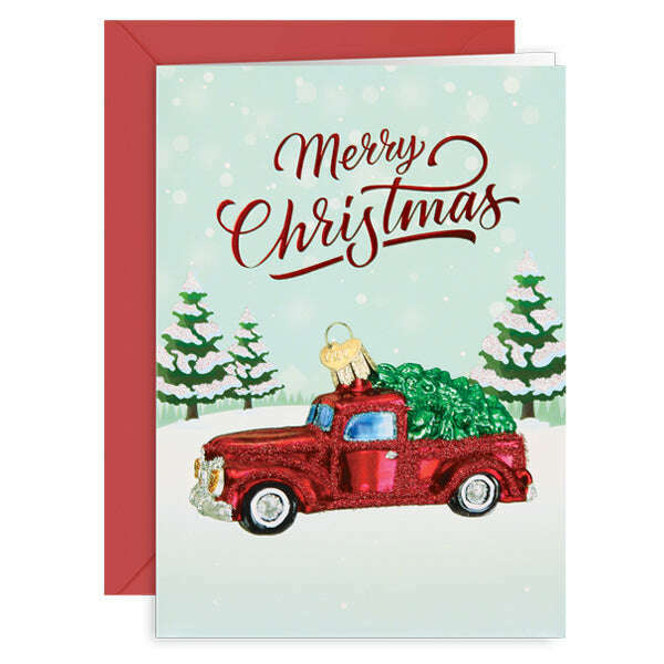 Old World Christmas Truck Holiday Card