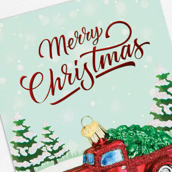 Old World Christmas Truck Holiday Card
