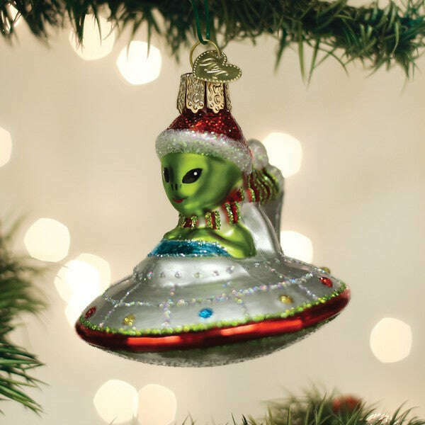 Old World Christmas UFO Blown Glass Ornament
