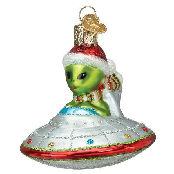 Old World Christmas UFO Blown Glass Ornament